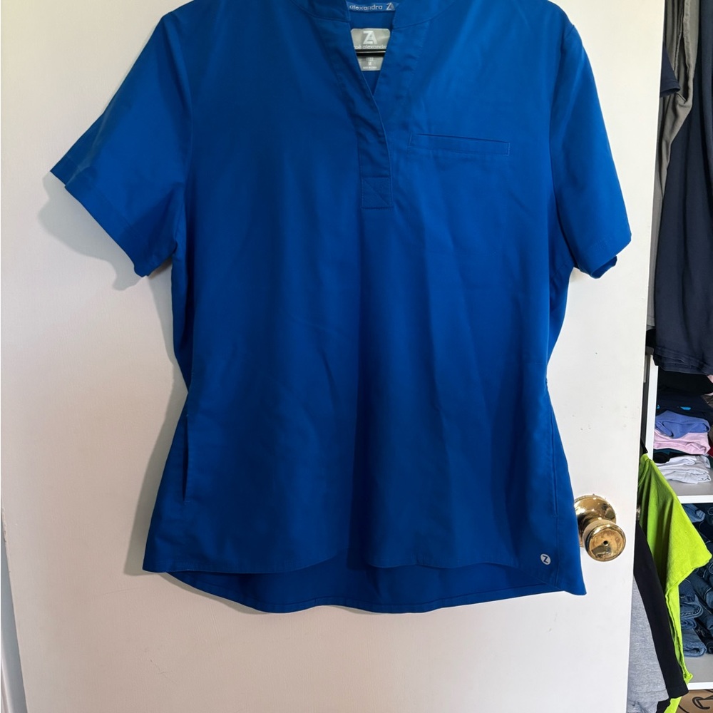 Royal Blue Scrub Top